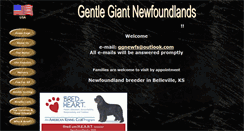 Desktop Screenshot of gentlegiantnewfoundlands.com
