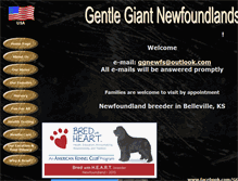Tablet Screenshot of gentlegiantnewfoundlands.com